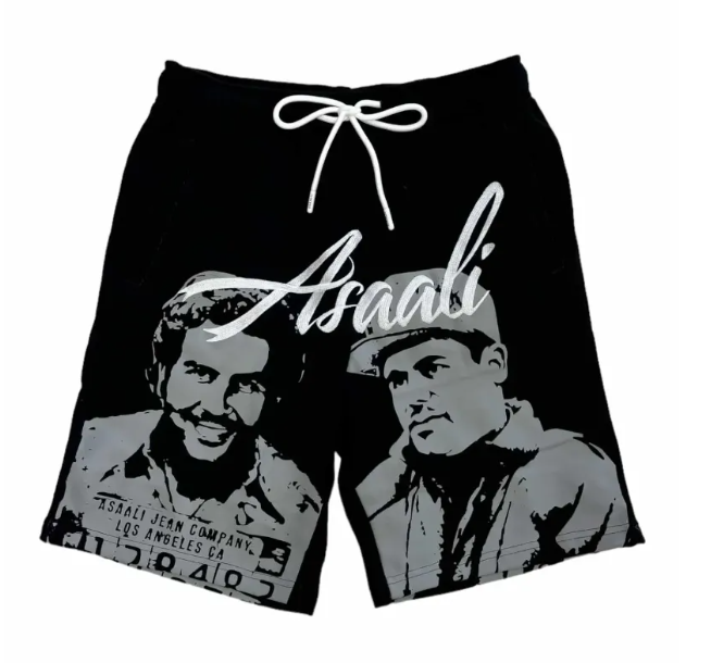 Asaali Black&Grey Shorts