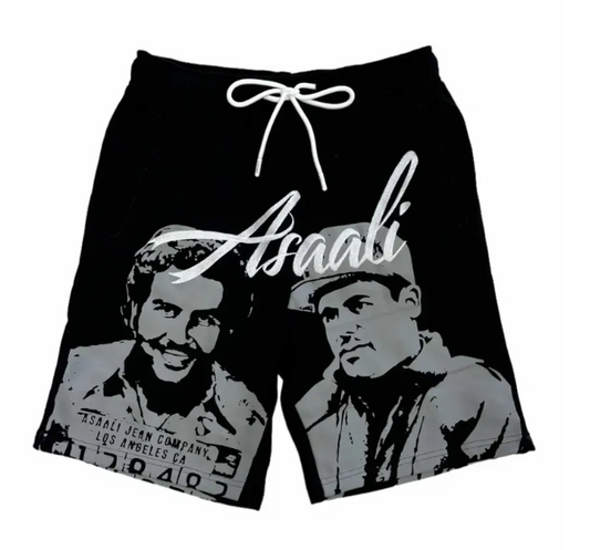 Asaali Black&Grey Shorts