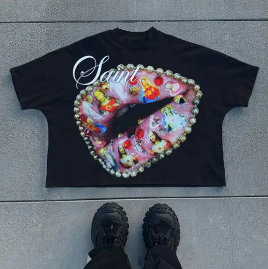 Mouth Black Shirt